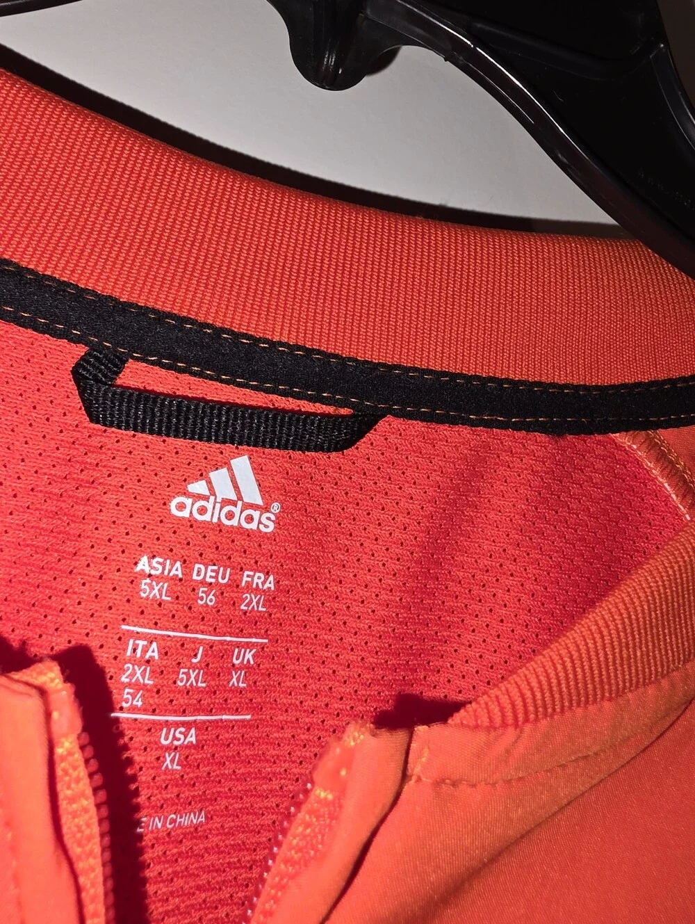 Adidas Men’s Orange Quarter-Zip Pullover Windbreaker Short Sleeved